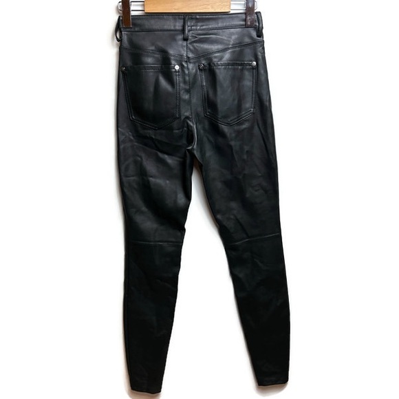 Free People Faux Leather Black Button/Zip Legging Size 25 - Picture 2 of 13